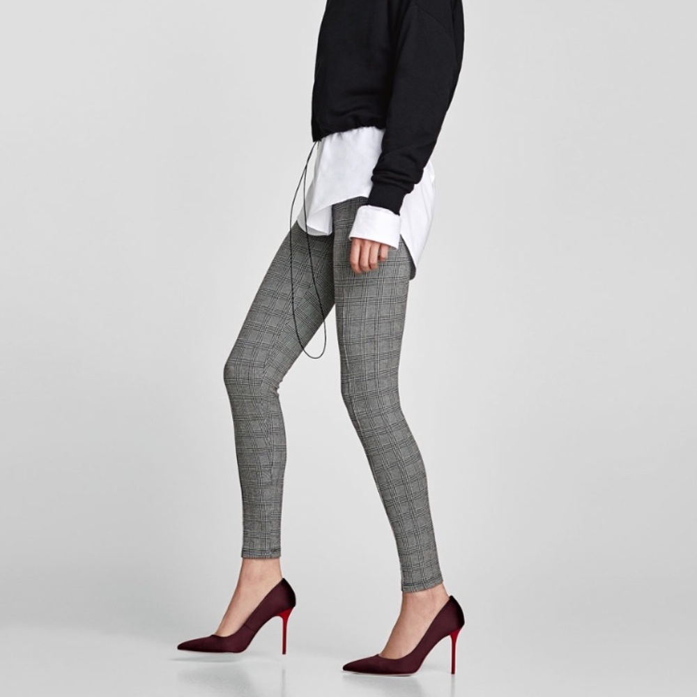 Zara checked leggings